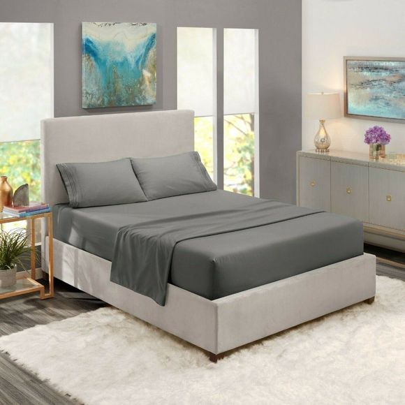 Charcoal Egyptian Comfort Bed Sheets 4 Piece!
